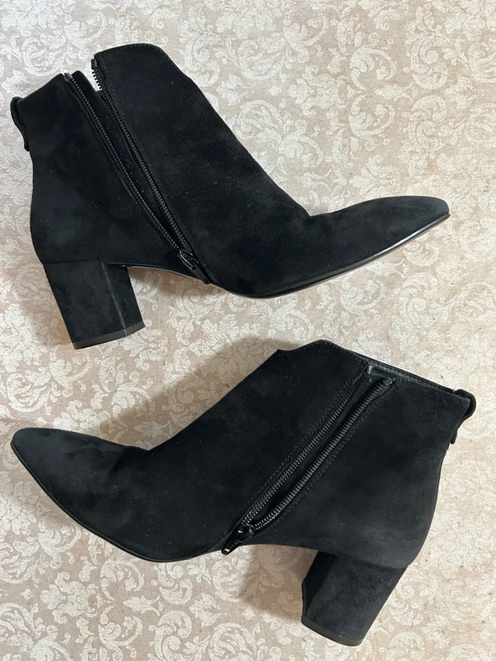 AGL ~ Handmade in Italy Black Suede Ankle Boots in EU size 38
